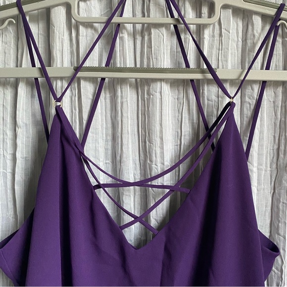 Express Cage Front Spaghetti Strap Tank - Picture 2 of 8